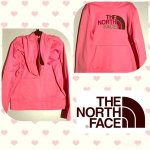 Pink north face sweatshirt
